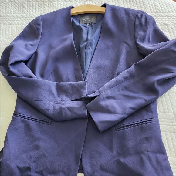 Lafayette 148 New York minimalist luxecore open front blazer - Picture 11 of 11